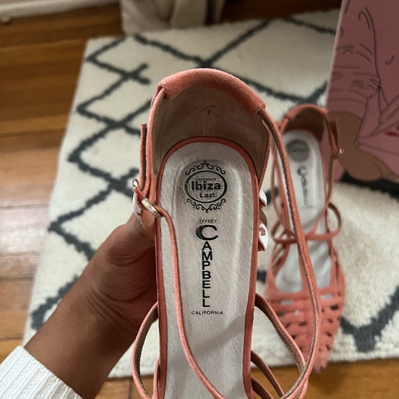 Jeffrey Campbell Pink Suede Laven Platforms Sz 8 - Picture 8 of 16